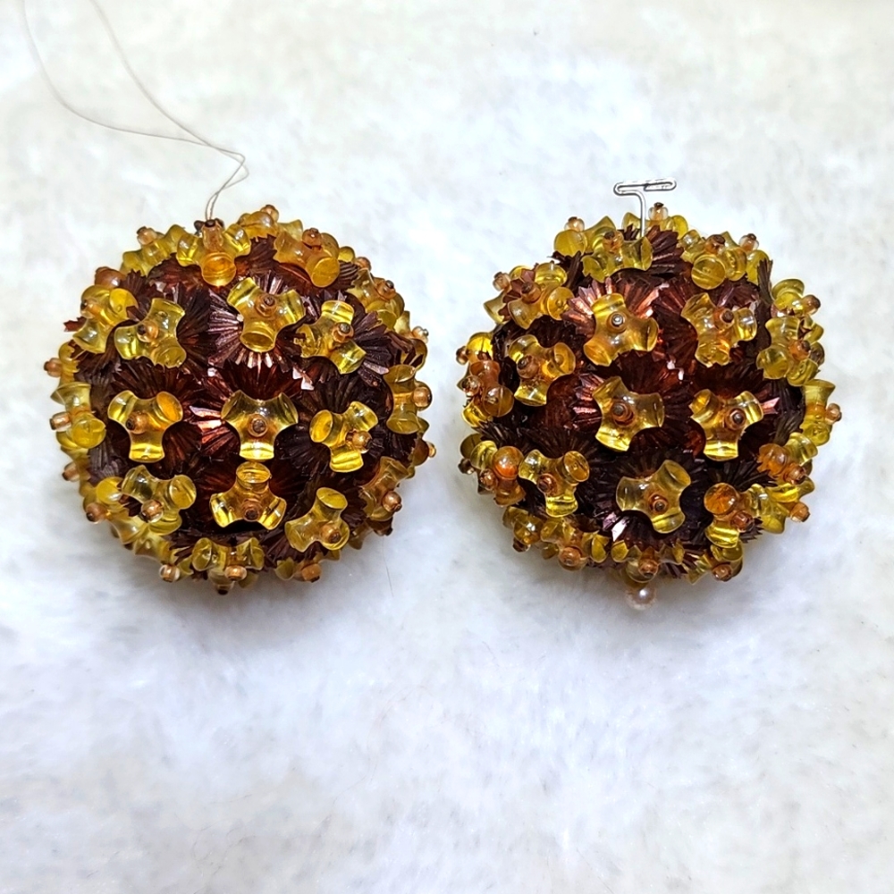 Vintage 60's Push Pin Christmas Ornaments